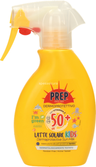 Prep Dermoprotettivo Latte Solare Spray Kids Protezione 50Spf Vitamina E 225Ml