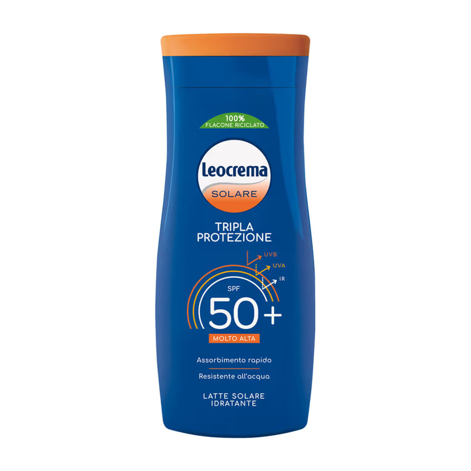 LEOCREMA SOLARE TRIPLA AZIONE LATTE IDRATANTE SPF50