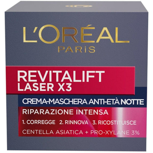 L`Oréal Paris Revitalift Laser X3 Crema Viso Notte , 50 ml