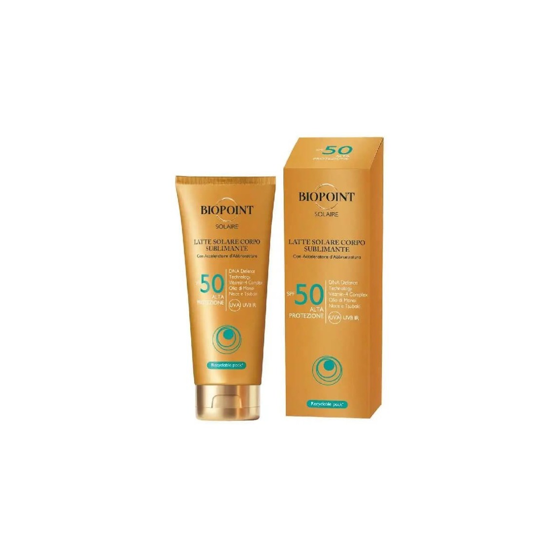 Biopoint Latte Solare Corpo Sublimante Alta Protezione SPF50 200ml