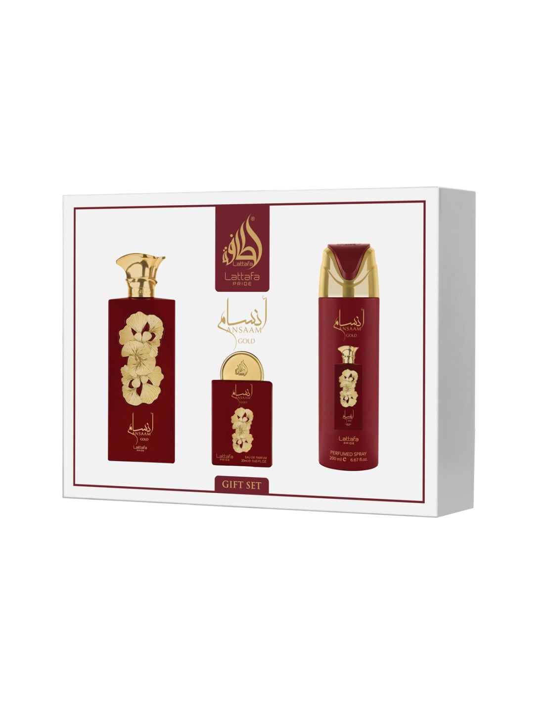 Lattafa Pride Ansaam Gold EDP 100 ml + EDP 20 ml + DEO VAPO 200 ml (donna)