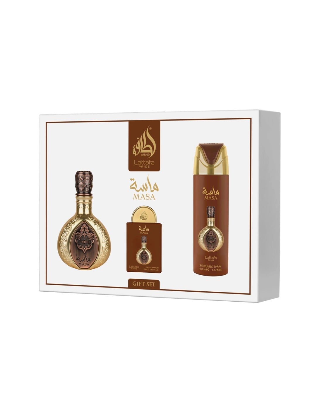 Lattafa Pride Masa EDP 100 ml + EDP 20 ml + Bodyspray 200 ml (unisex)