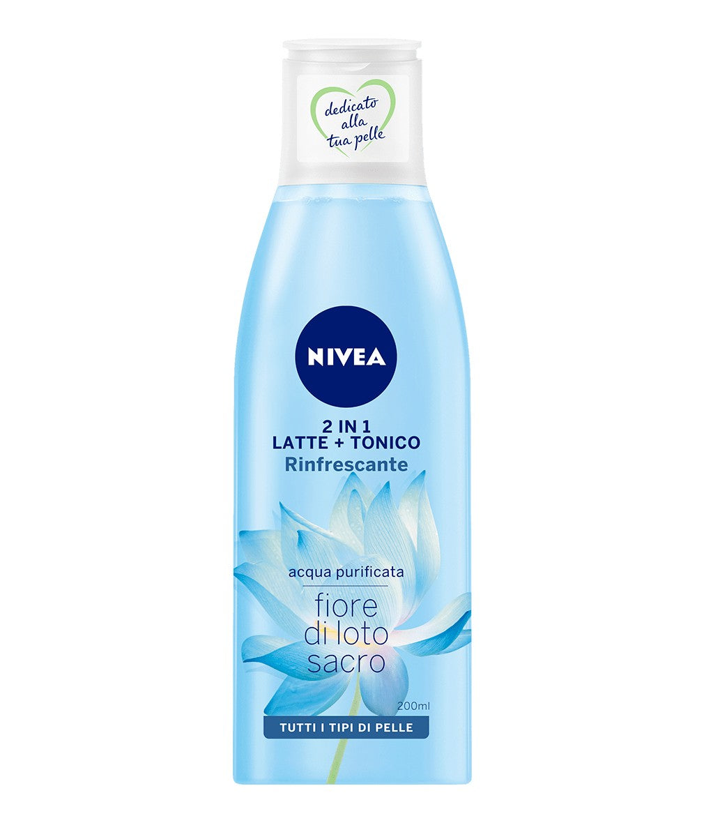 NIVEA 2 in 1 Latte Detergente + Tonico Fiore Di Loto Sacro 200 ml