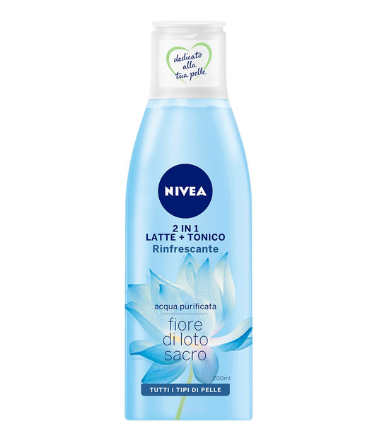NIVEA 2 in 1 Latte Detergente + Tonico Fiore Di Loto Sacro 200 ml