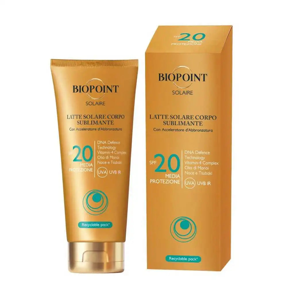 BIOPOINT SOLAIRE LATTE SOLARE CORPO SUBLIMATORE SPF20 200ML