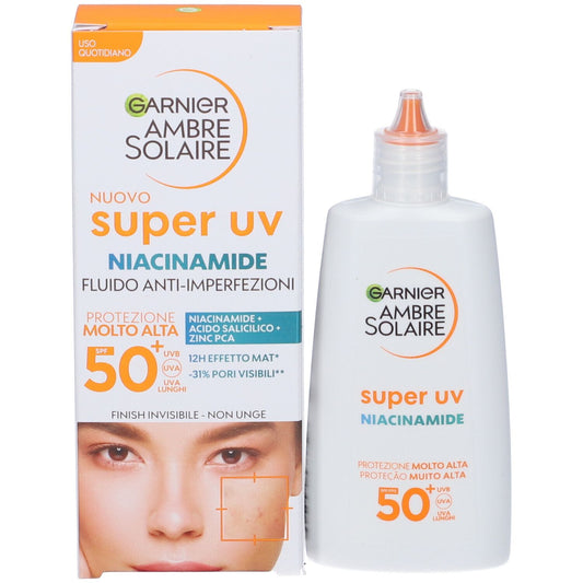 Garnier Ambre Solaire Fluido Anti Imperfezioni alla Niacinamide SPF50 40 ml