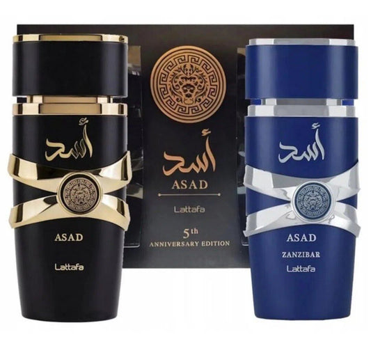 Lattafa Anniversary Edition Set profumi unisex Asad e Asad Zanzibar