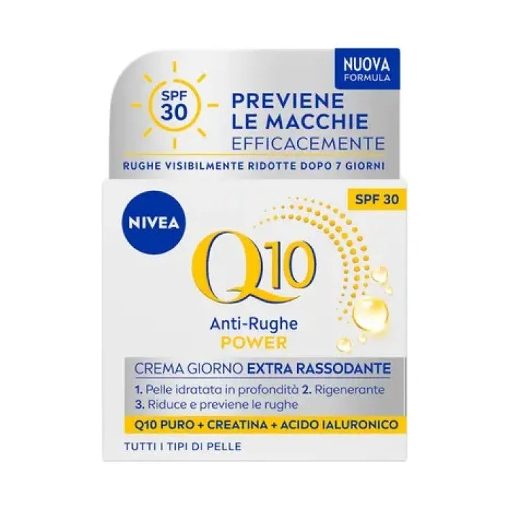 Q10 Power Crema Viso Anti-rughe Giorno Extra Rassodante Spf30 Per Tutti I Tipi Di Pelle