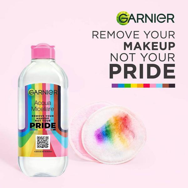 Garnier Acqua Micellare Pelli Sensibili- Rimuove Trucco e Impurita'- Edizione Pride 400 ml