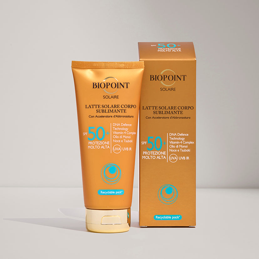 Latte corpo sublimante SPF50+